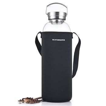 フィルター付きガラスボトル 600ml 1000ml*6 フィルターインカラフェ 1000ml -水出し茶用ボトル- | 茶蔵webshop