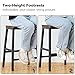 HOOBRO Bar Stools, Set of 2 Bar Chairs, 23.6 Inch Saddle Stools, Kitchen Counter Seat with Footrests, Industrial Barstools for Dining Room, Kitchen, Counter, Rustic Brown and Black BF02MD01