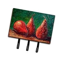 Caroline's Treasures RDR2008TH68 Pears Leash or Key Holder, Wall Hooks, Key Hooks Holder, Coat Rack Wall Mount, Coat Hooks, Hooks for Hanging Keys, Towels, Aprons, Leashes,