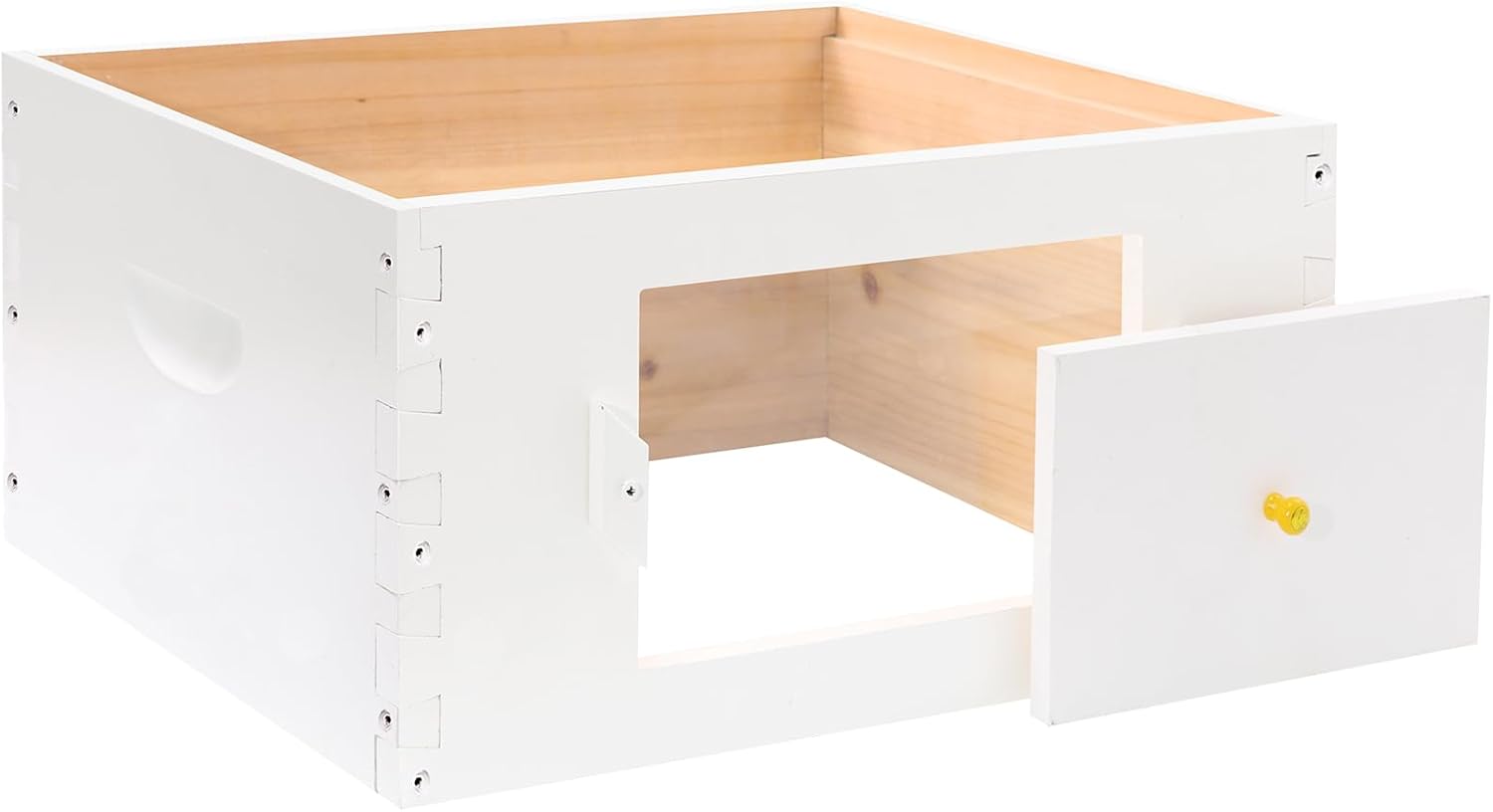 BeeTech 8 Frame Langstroth Beehive Deep Brood Box Painted Not Includes Wooden Frames & Waxed Foundations (Unassembled)