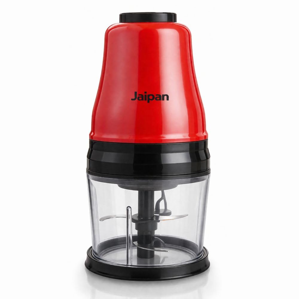 Jaipan Fresh Cut Electric Vegetable Chopper | 400 Watts Motor | Stainless Steel Blades | 650 ml Bowl | Non Slip Base | Ice Crushing and Whisking | Easy to Use and Clean | 1 Year Warranty | Red-image-33
