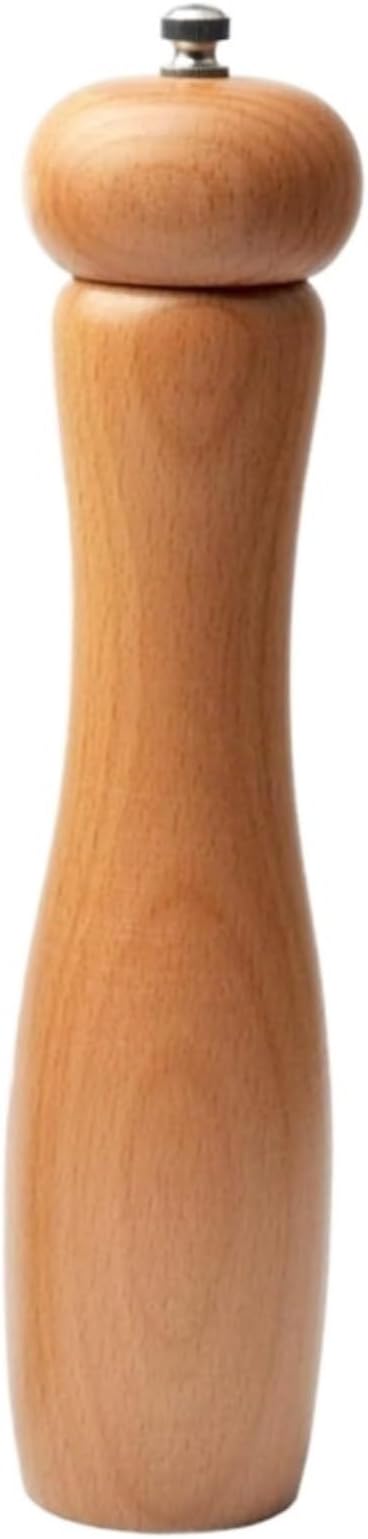 Pepper Mill Pepper Grinder Salt And Pepper Mill Grinder Beech Wooden Material Nature Wood Pepper Dispenser Grinder Pepper Grinders Pepper Mills(10inch,1pcs)