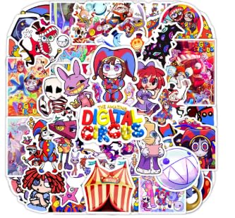 TADC 60 Piece Anime Sticker Pack Cute Character Decals for Laptop Water Bottle Phone Journal Skateboard