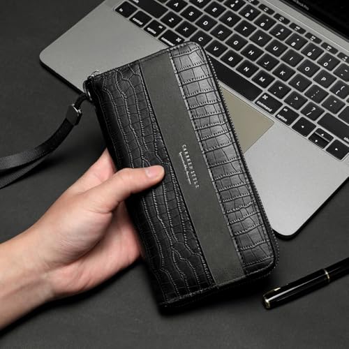 新款 pu皮革 仿鳄鱼皮纹路皮包 卡包，长款手机包 皮夹克2