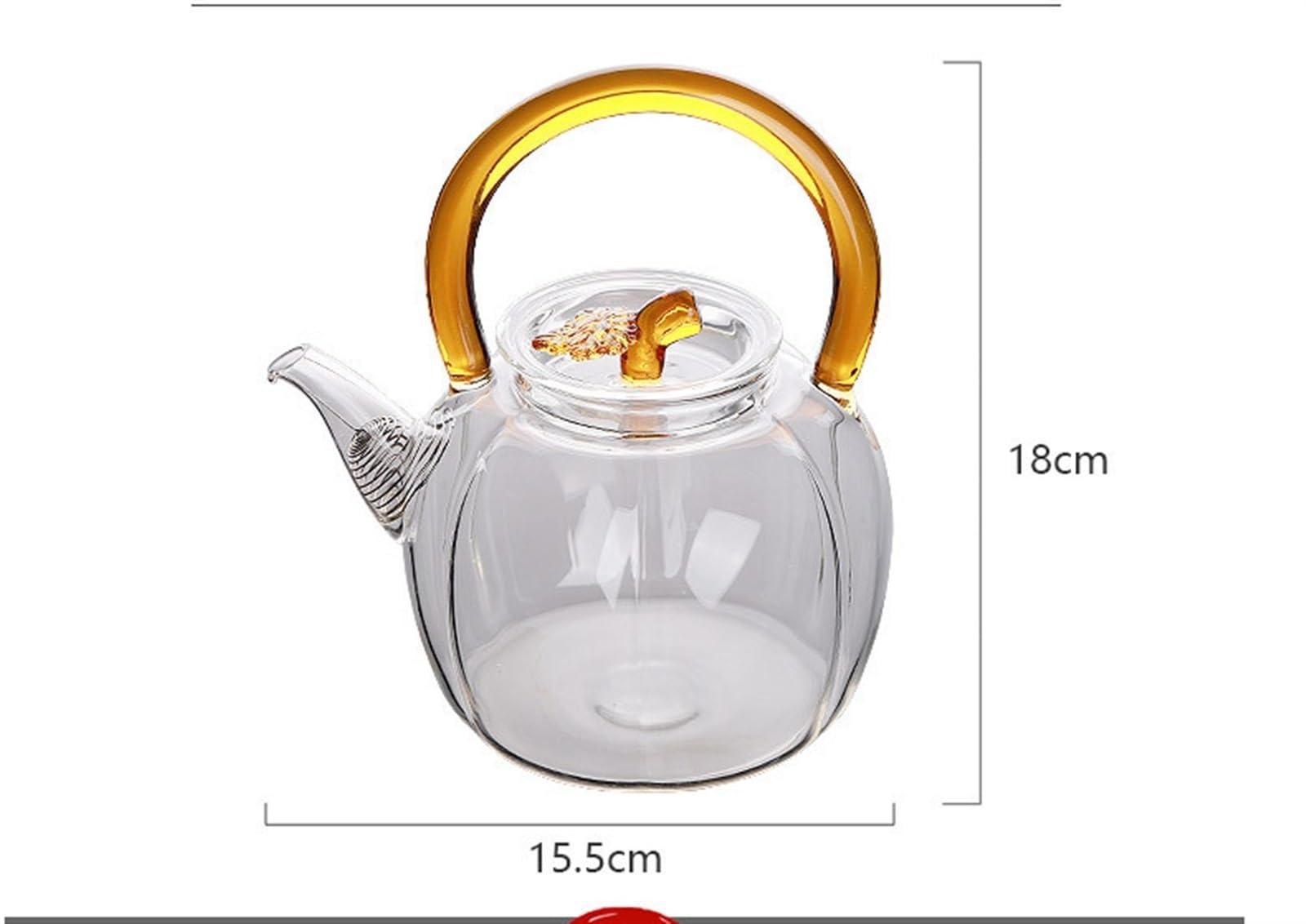 Teiera Giapponese Teiera Teiera Moderna e squisita Teiera in Materiale di Vetro Trasparente Resistente al Calore con Coperchio Teiera Tradizionale(Grün)