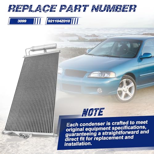 Image of Air Conditioning A /C Condenser Compatible with Nissan Sentra 2001-2006# 3099, 921104Z010
