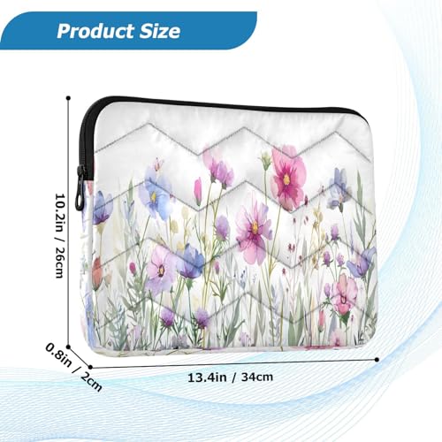 Funda para portátil 13-14 pulgadas impermeable con flores miniatura 3