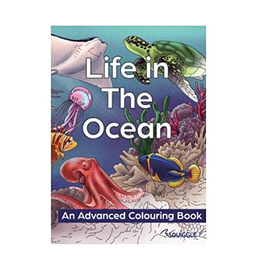 Squiggle P2958 Advanced A4 Colouring Book - Life in The Ocean