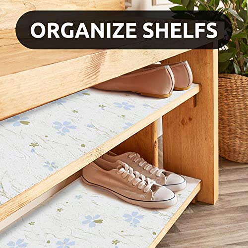 Ray Star 18X96 Inch Shelf Liner For Kitchen Cabinets, Non-Adhesive Cabinet Liner Washable, Pvc Drawer Liner For Dresser Non-Slip Bathroom (Floral)(1 Roll) #TOP2