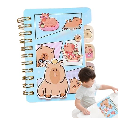 Capybara Spiral Notebook - Notepads De Bolsillo - Capybaras Mini Notebooks WireBound | Set De Papelería Para Niños Creativos, Notas Divertidas De Notas Para Niños Suministros Escolares Y Práctica De E