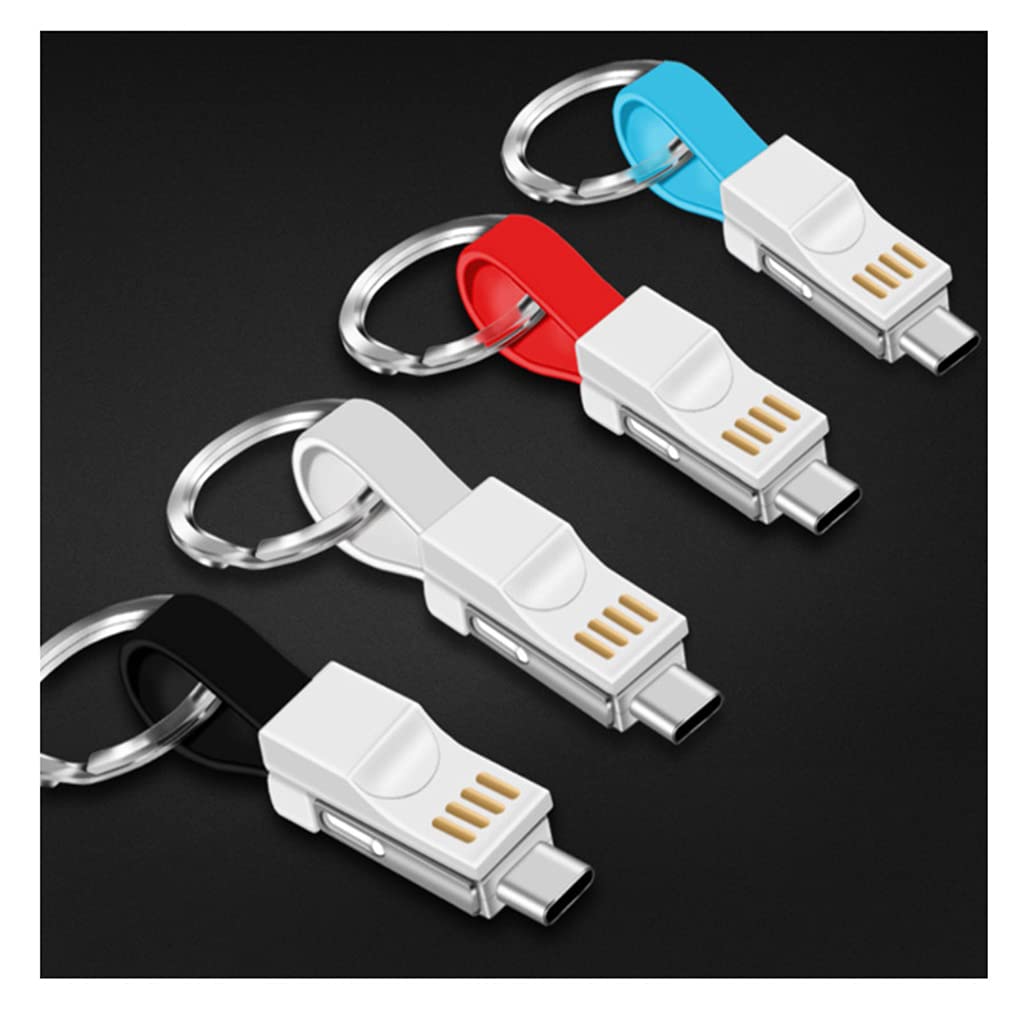 Amazon.co.jp: 3in1ミニキーホルダーUSBケーブルマイクロType-C充電器