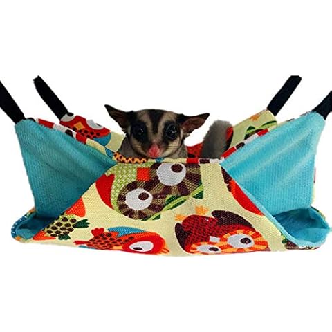 Reuvv Haustier Hängematte, Hängend Bett Nest Doppel Lagen Leinen Hängematte Hamster Warm Hängematte Cover