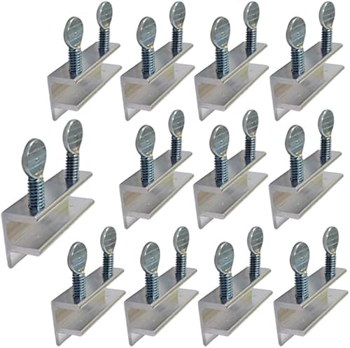 Miniatura 18 de QCAA Cerradura de seguridad para ventana deslizante con forro de vinilo, cerradura a prueba de niños, aluminio, blanco, paquete de 4, fabricado