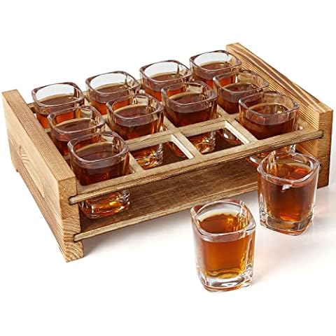 BELLE VOUS Verres à Shot avec Plateau Cover