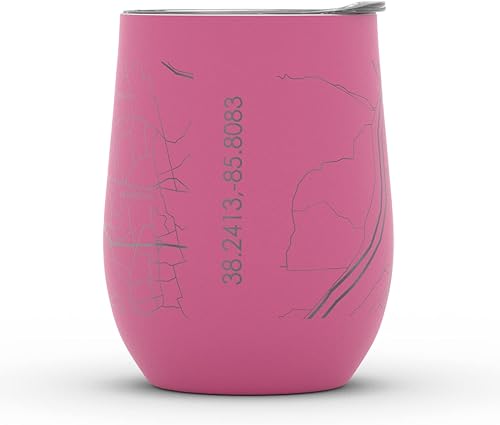 Vista 102 de Well Told Lexington Kentucky Map - Vaso de vino aislado con grabado de mapa de Kentucky, taza de acero inoxidable grabada (12 onzas, verde domingo)