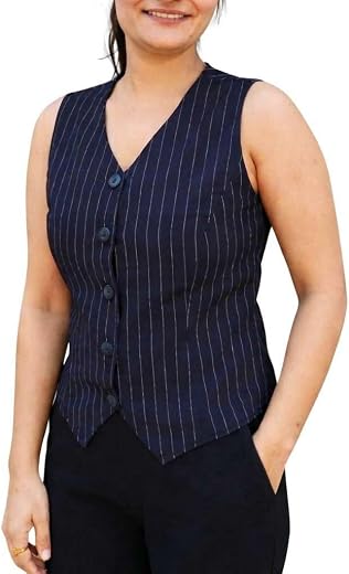 JAISHREE DESIGNS Women's Waist Coat Sleeveless, Stylish Executive Wear, Formal Blazer Waistcoat, Office wear
