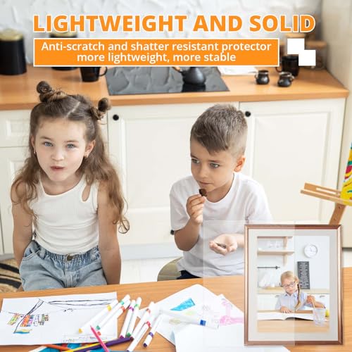 HTVRONT Plexiglass Sheets Acrylic Sheets - 8x10 x 0.04" PET Plastic Sheet, Clear Acrylic Sheet Glass Alternative, Plexi Glass for Crafting, Replacement Picture Frame, Event Signs (5 Pack) - Image 3