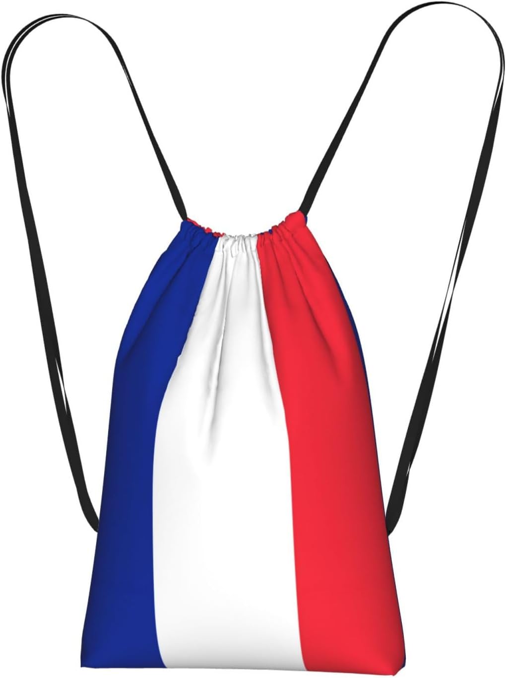 Plecak ze sznurkiem na mistrzostwa świata z flagą Francji, torba plażowa wielokrotnego użytku, torba na siłownię i plecak przyjazny w podróży, Flaga francuska, One Size