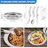 Odoland 15pcs Camping Cookware Mess Kit, Non-Stick Lightweight Pot Pan Kettle Set with Stainless Steel Cups Plates Forks Knives Spoons for Camping, Backpacking, Outdoor Cooking and Picnic #5