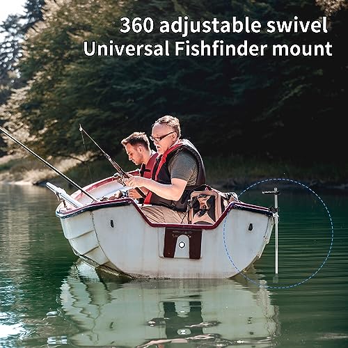 Image of Portable Transducer Mount, 360 Adjustable Rotatable Fish Finder Mount, Transducer Mounting Bracket for Boat Canoe Kayak