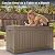 EAST OAK Outdoor Storage Box, 60 Gallon Deck Box Indoor and Outdoor Use, Waterproof Resin Storage Bin for Patio Cushions, Gardening Tools, Lockable, UV Resistant, Brown
