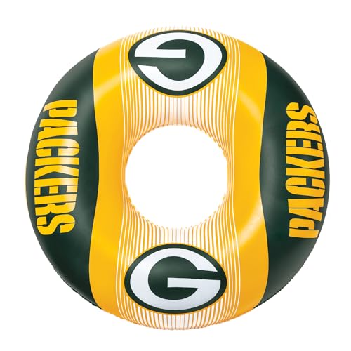 NFL 36" Inflatable Pool Ring Float, Officially Licensed Swim Tube for Adults and Teens - Green Bay Packers