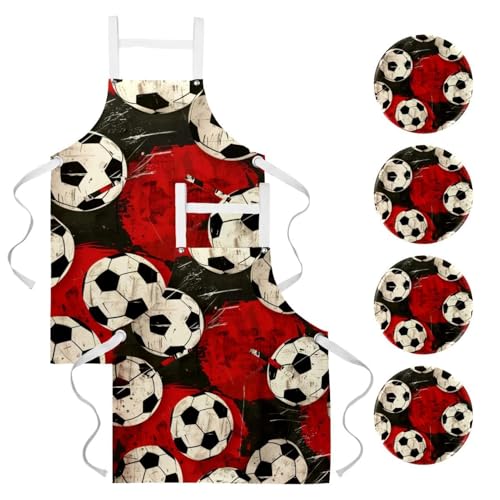 Tablier de cuisine lot de 2 avec broches pour éviter les taches de graisse