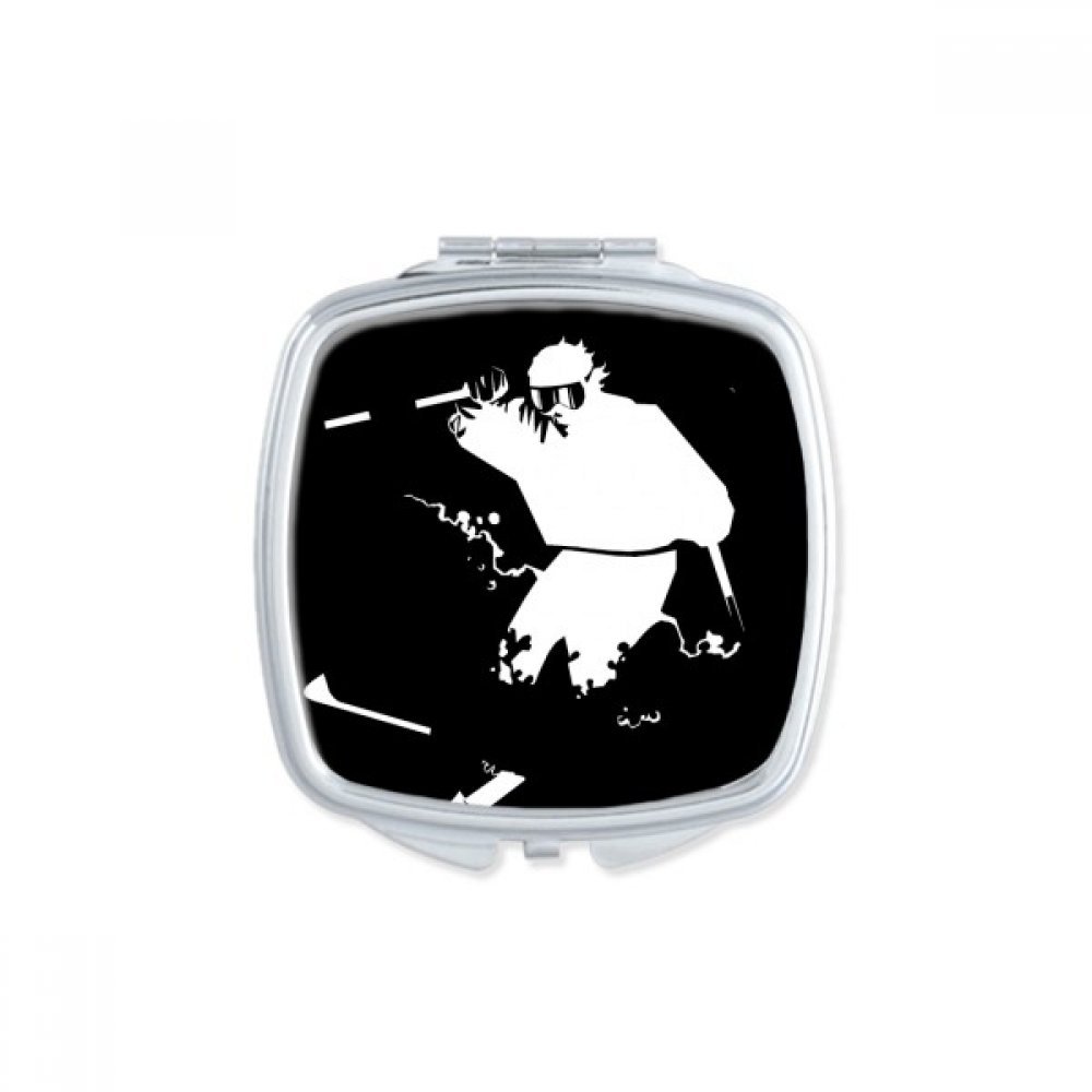 Petit cadeau mignon miroir de poche ski pour retouches