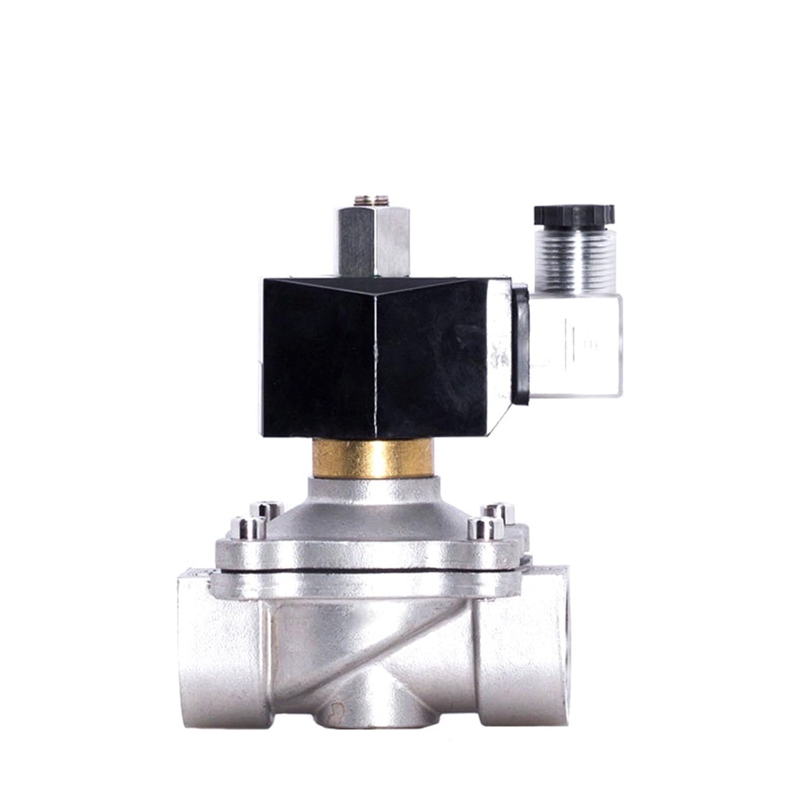Gnqukebwh Bsp-24Vac 1" Normally Open Stainless Steel Solenoid Valve Ip65 Pipe Control Switch Dn25 Electric Water Ac/Dc 220V 24V 12V(Bsp-24Vac)