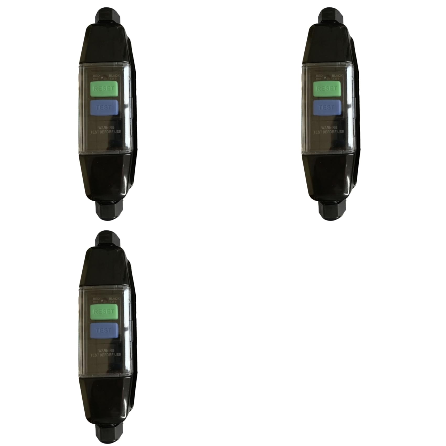 3X Conector RCD en Línea, Interruptor de Seguridad Intermedio PRCD, Protección Descargas Eléctricas en Exteriores, Herramientas Eléctricas.
