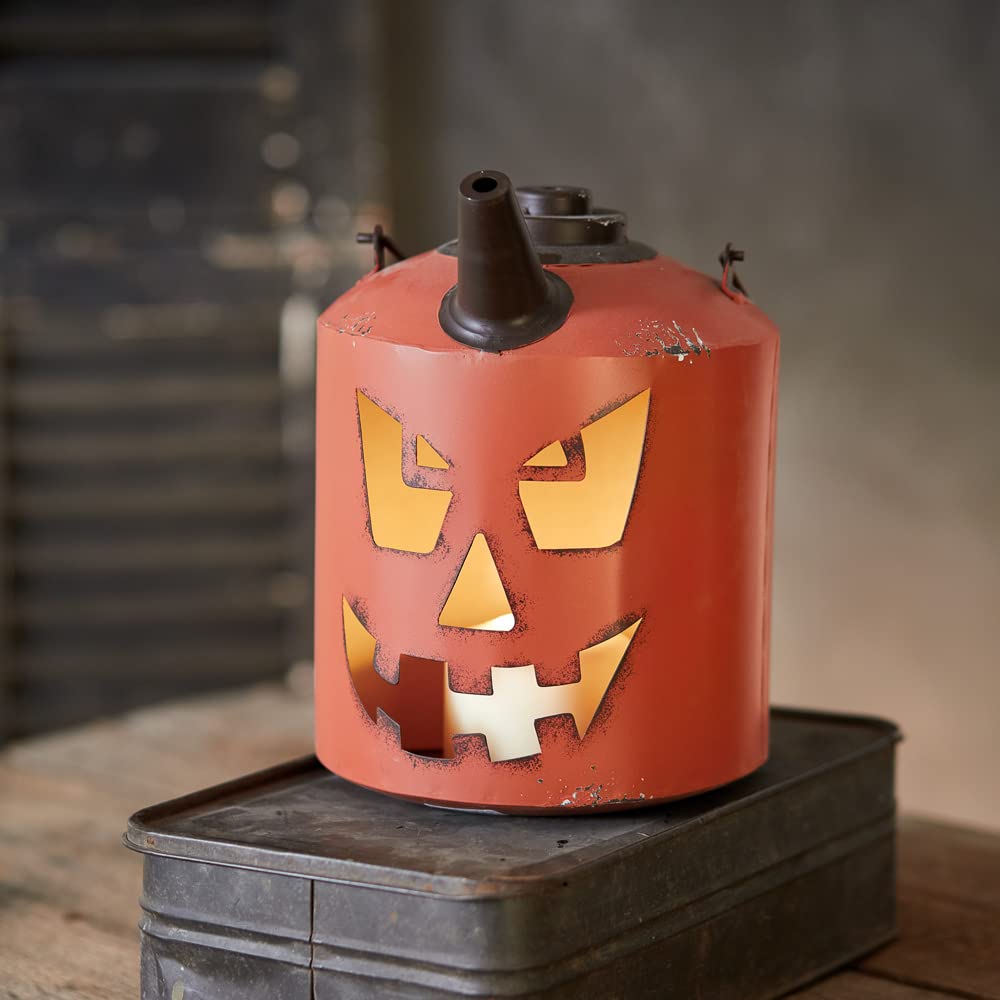 Amazon.com: Colonial Tin Works Carved Pumpkin Fuel Can Luminary, 9