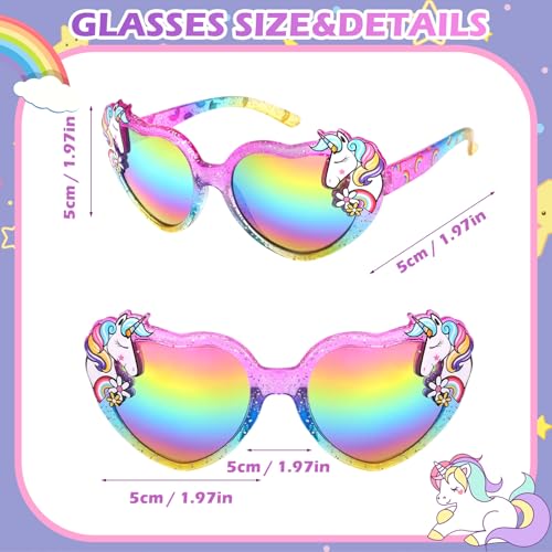 Image of 3 Pairs Kids Sunglasses Girls,UV Protection Sunglasses Toddler Eyewear for Party Favors Beach Glasses Age 3-12
