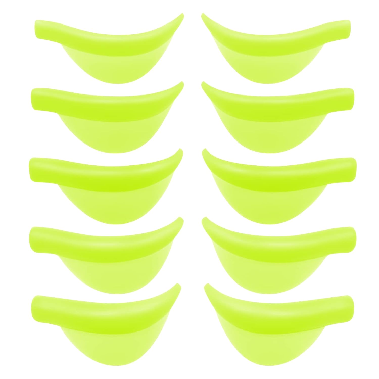 PERMANIA Silicone Curler Pad, 10Pcs/5sizes for Lash Perm Kit Reusable Soft C & D Curls Eyelash Lifting Rod Makeup Beauty Tool Lash Lift Pads (Orange)
