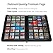 Rayvol Premium 1000+ Pockets Card Binder, 16-Pocket Ringless Trading Card Album Folder - Side Loading UltraSonic-161024 Tech Zip Binder for TCG -Black
