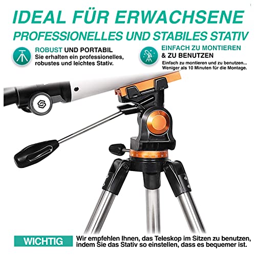 Teleskop Slokey Discover The World 20-250x für Einsteiger und Fortgeschrittene