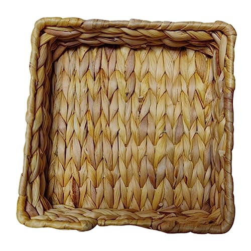 Ciieeo 1Pc Handmade Woven Storage Basket Organizer for Sundries Decorative Home Decor Minimalist Style Food Serving Container for Office Living Spaces
