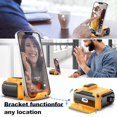 Image of RFUNGUANGO AirPods 3 Case with Lock Magnetic Lid Phone Stand, Yellow