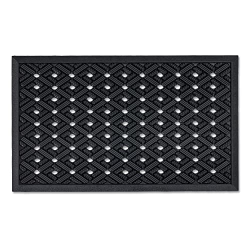 Astra Gummimatte außenbereich Türvorleger 40x60 cm - Dynamic Outdoor Türmatte Gummi Fußmatte außen rutschfest und robust - Fußabtreter aussen - Höhe: 13mm