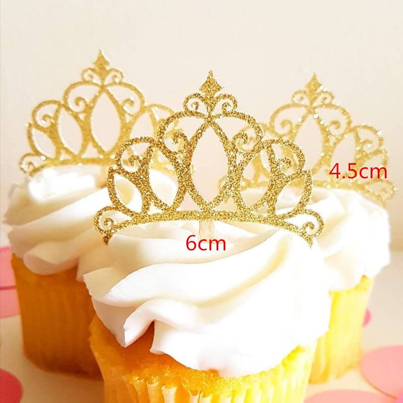24 X Cupcake-Topper Zum 2. Geburtstag – Goldene Prinz-Krone, Cupcake-Picks Für Babyparty