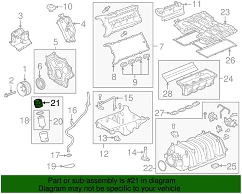 Miniatura 6 de Newsmarts Cubierta delantera 3.0 para filtro de aceite diésel LR019477 apto para Land Rover para Range Rover 2010-2020 para Range Rover Sport