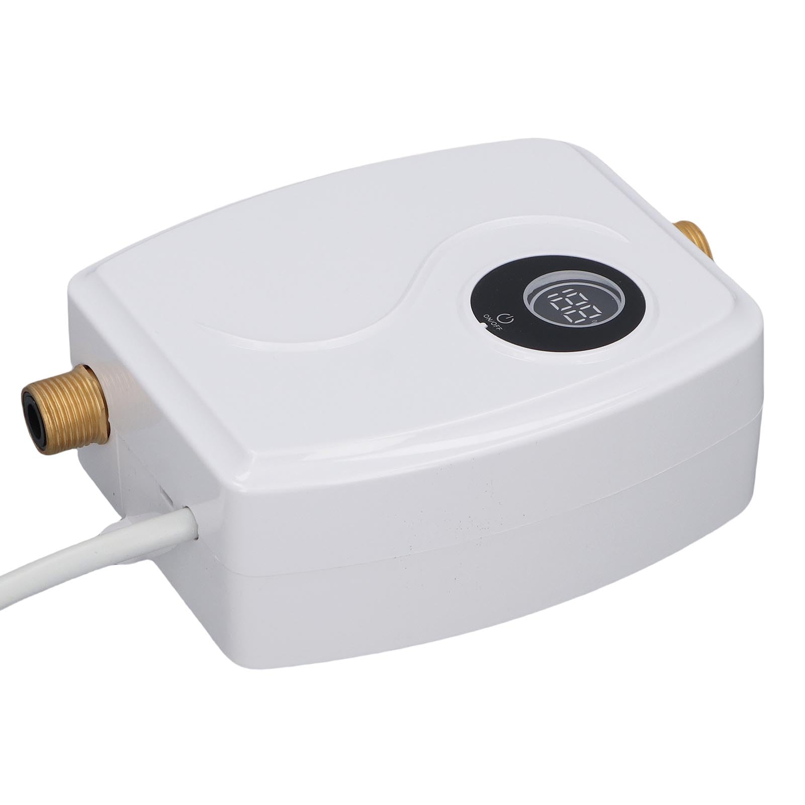 Mini scaldabagno elettrico, touchscreen IPX4, bianco | Design compatto con montaggio a parete per appartamento, cucina, bagno e