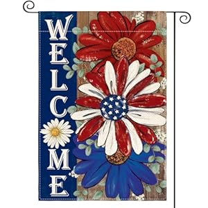 AVOIN colorlife Patriotic 4th of July Garden Flag 12x18 Inch Double Sided Outside, Floral Welcome Daisy Holiday Yard Outdoor Decoration AVOIN colorlife Patriotic 4th of July Garden Flag 12×18 Inch Double Sided Outside Floral Welcome Daisy Holiday Yard Outdoor Decoration