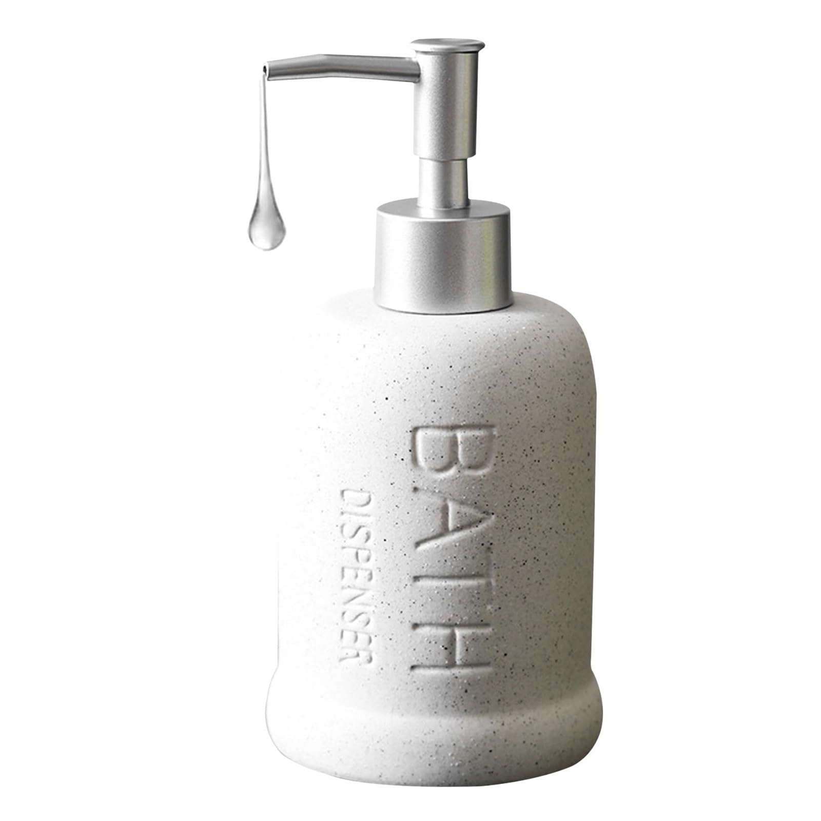 Tskiqqlq White With Silver Bump Dispensing Hand Soap Dispenser Bathroom Farmhouse Dish Dispensers For Kitchen Decoracion Para Cocina