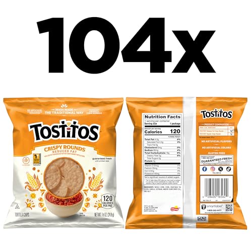 Image of Tostitos Reduced Fat Crispy Rounds Tortilla Chips, 104 Count