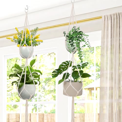 Double Plante Hangar Macrame pour Protéger vos Pots des Animaux