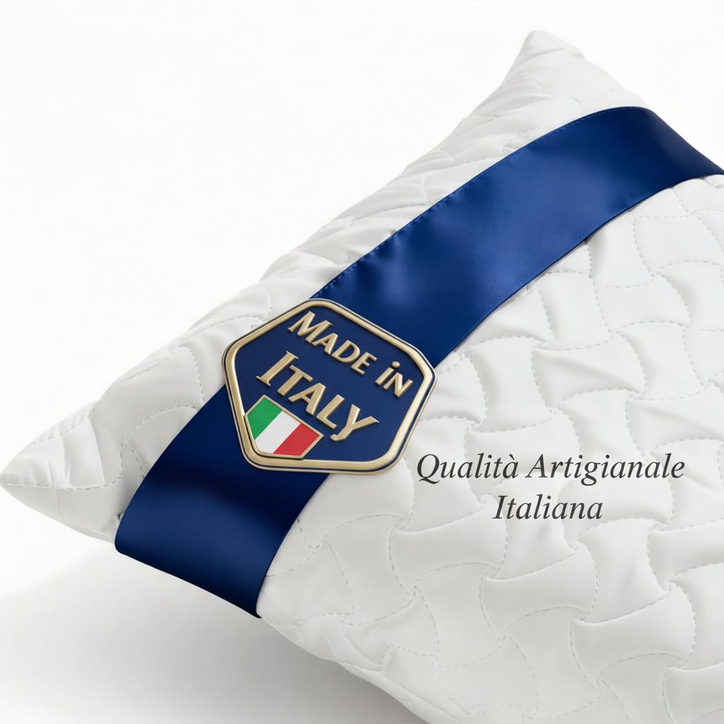 Cuscino Cervicale per Dormire in Memory Foam 70x40x16 – Guanciale Ortopedico Ergonomico Made in Italy – Anallergico Antiacaro – Federa Trapuntata Traspirante – Certificazione OEKO-TEX
