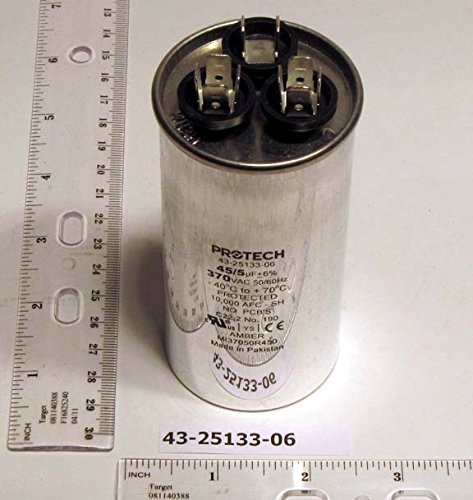 43-25133-06 DUAL CAPAC 45/5 MFD 370V ROUND
