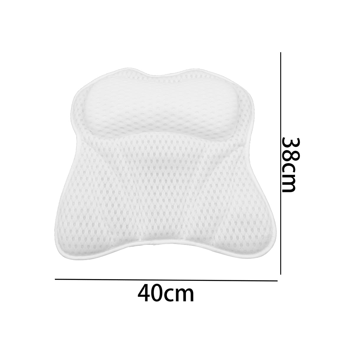 Alnicov Oreiller Ergonomique pour Appui-tête de Bain avec ventouses puissantes, Convient à Toutes Les baignoires, Jacuzzi et Spa à Domicile (Blanc)