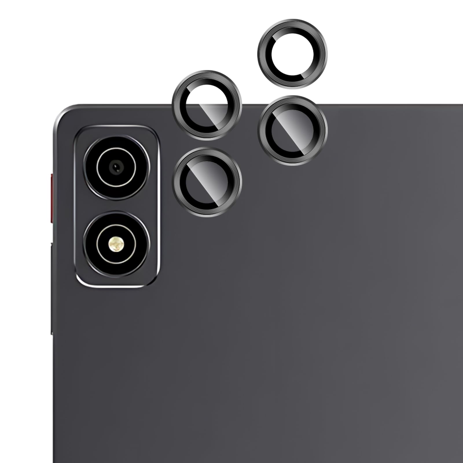 【2枚セット】For ALLDOCUBE iPlay 80 Mini Ultra/70 Mini Ultra カメラフィルム タブレット 8.8インチ レンズフィルム 日本旭硝子素材 飛散防止 高透過 耐衝撃 硬度9H キズ防止 強化ガラス 露出オーバー防止 防水防塵 気泡ゼロ アルミ合金 レンズ保護フィルム (ブラック)