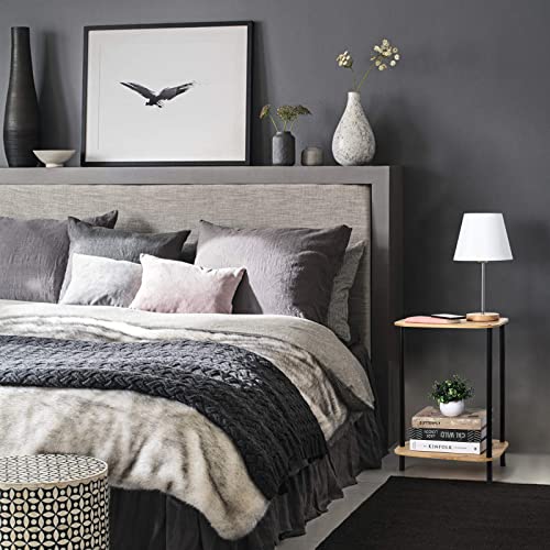 Set Of 2 Side Table For Small Spaces, Bamboo End Table Living Room, 2 Tier Night Stands For Bedrooms With Storage Shelf, Accent Tables Coffee Tables For Office. #TOP5